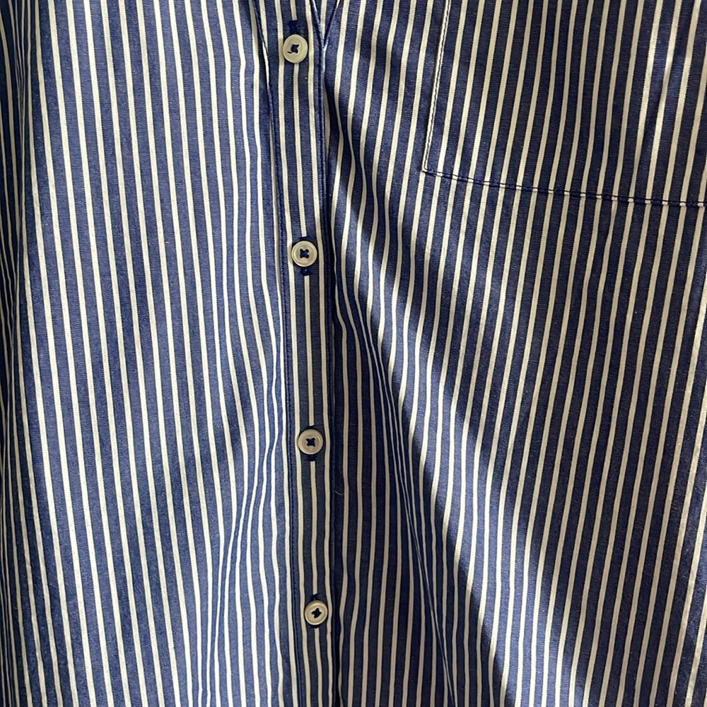 J.Crew Factory Striped Button-Down Shirt with Tie Sleeves - Picture 4 of 7